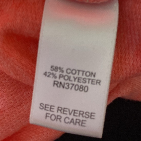 C Active peach cotton blend knit hoodie top shirt size 26/28 - Picture 12 of 13